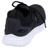 Mesh knit slip-on sneaker with laces - Black - 4