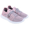 Mesh knit slip-on sneaker with laces - Pink - 2