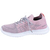Mesh knit slip-on sneaker with laces - Pink - 3