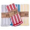 Gusto - Wide stripe dish towels, 15"x25", pk. of 2