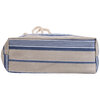 Large canvas tote bag with rope handles - Navy stripes - 3