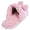 Faux fur slide slippers with pompoms - 4