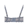 Plunging lace push-up demi bra set, grey - Plus Size - 4