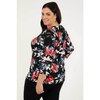 Floral print tunic blouse - Multicolored flowers - Plus Size - 2