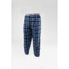 Yves Martin - Pantalon de nuit en flanelle, carreaux bleus - Taille plus
