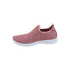 Mesh knit slip-on sneakers with rhinestones - Pink - 3