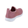Mesh knit slip-on sneakers with rhinestones - Pink - 4