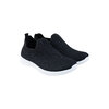 Mesh knit slip-on sneakers with rhinestones - Black - 2