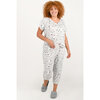 Charmour - Ens. Pyjama capri en tissu soyeux - Saute mouton - Taille plus - 2