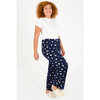 Charmour - Silky touch PJ pants - Straight leg - All over print - White hearts - Plus Size - 4