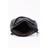 Faux leather shoulder bag with removable crossbody strap - Black - 3