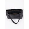 Faux leather shoulder bag with removable crossbody strap - Black - 6