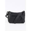 Triple zipper pocket medium crossbody bag - Black