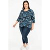 Paisley print blouse - Shades of blue - Plus Size - 2