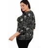 Paisley print blouse - Shades of grey - Plus Size - 2