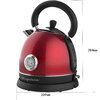 Frigidaire - Retro electric kettle, red, 1.8L - 5
