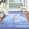 Matrix Home - Plush shag rug, 4'x6' - Blue - 2
