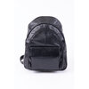 Faux leather fashion backpack with flap velcro pocket