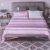 Zoe - Striped reversible comforter set - Twin