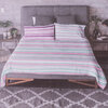 Zoe - Striped reversible comforter set - Twin - 2