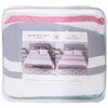 Zoe - Striped reversible comforter set - Twin - 3