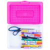 Multipurpose plastic pencil case - Pink - 3