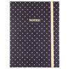 Hardcover notepad set with sticky notes and pencil - NOTES! Polka dots