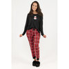 Ultra soft pyjama set, holiday theme red and black plaid - 3