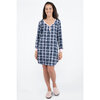 Ultra soft nightgown, pink and blue plaid - 2
