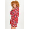 Ultra soft nightgown, red & black plaid - Plus Size - 2