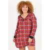 Ultra soft nightgown, red & black plaid - Plus Size - 3