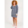 Ultra soft nightgown, pink & blue plaid - Plus Size
