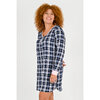 Ultra soft nightgown, pink & blue plaid - Plus Size - 2