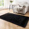 Matrix Home - Plush shag rug, 3'x5' - Black - 2