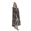 Flannel hooded throw blanket with sherpa reverse, 48"X65" - 2