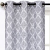 Jacquard curtain with metal grommets, 37"x84" - Textured diamonds - 2