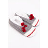 Cabin wool slippers, sherpa lined with pom poms - 2