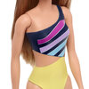Mattel - Barbie - Poupée de plage, maillot de bain fleuri rose - 5