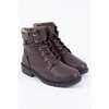 Knit collar lace-up hiking boots - 2