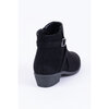 Faux-suede booties with side buckle strap - 4