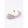 Knit slippers with sherpa lining - Grey - 4