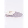 Pantoufles en tricot avec doublure en sherpa - Gris