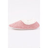 Knit slippers with sherpa lining - Pink - 3