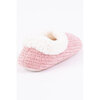 Knit slippers with sherpa lining - Pink - 4