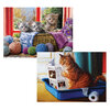 Eurographics - 2 pack puzzle set - Lucia Heffernan, Kitty Throne and Knittin' Kittens, 500 pcs - 2