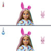 Mattel - Barbie - Poupée Cutie Reveal en costume de lapin en peluche et mini animal de compagnie - 3