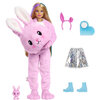 Mattel - Barbie - Cutie Reveal doll in bunny plush costume & mini pet - 4