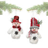 Christmas tree ornaments, fabric snowman (sold assorted)