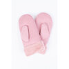 Microsuede mittens trimmed with faux fur - 2