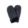 Women's microsuede mittens, black